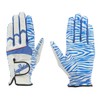 SEQUENTIAL GOLF 高吸着ノンスリップ メンズゴルフグローブ SQGS-004 Zebra White/Blue S(21-22cm)