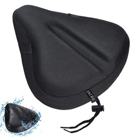Zacro Saddle Bicycle Soft Professional Cycling Saddle for City Bike Mountain, Bike Saddle Cover, Exercise Bike, Gel with Cover Waterproof and Dustproof