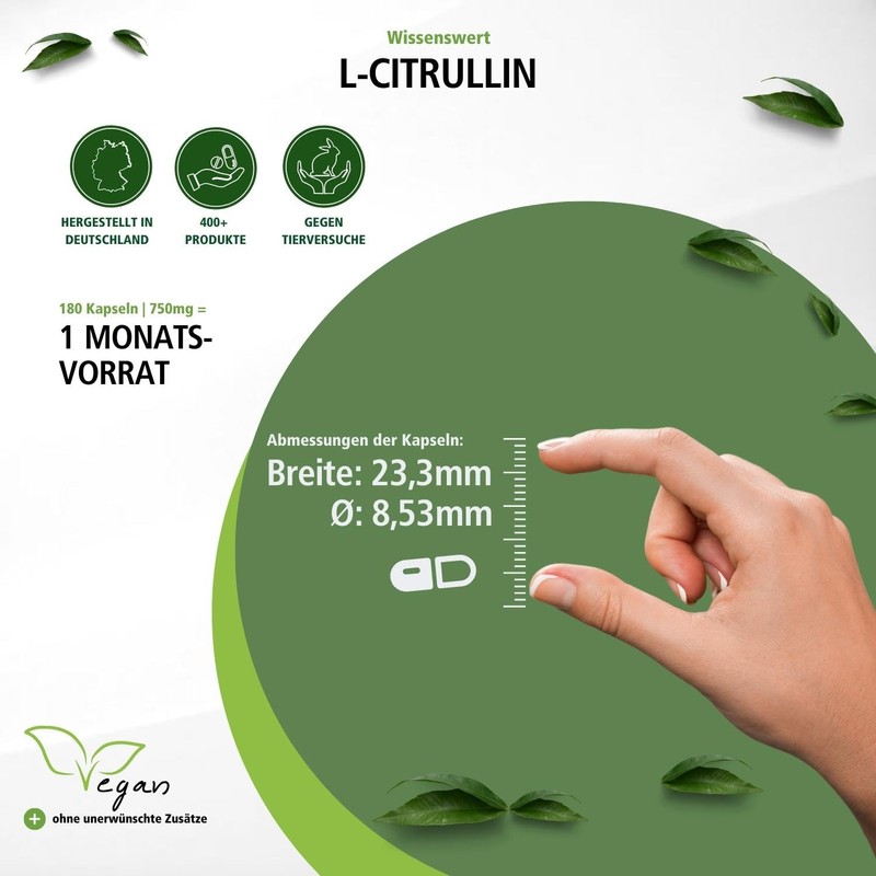 Fairvital L-Citrulline Capsules 750 mg – High Dose – Vegan