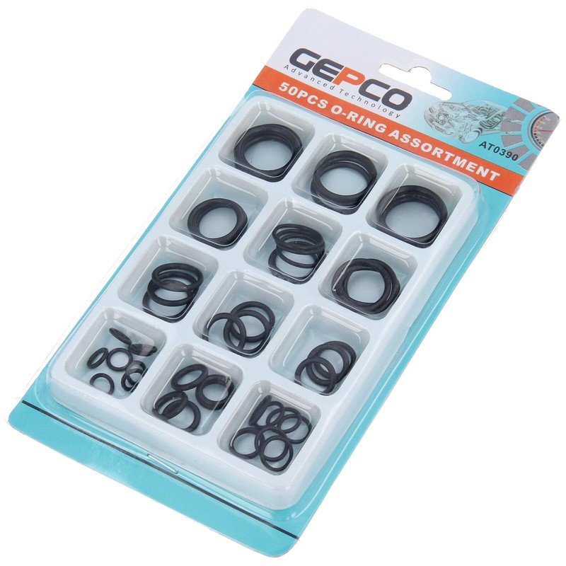 'O' Ring Assortment 50 Pieces Acid, Petrol – Heat and