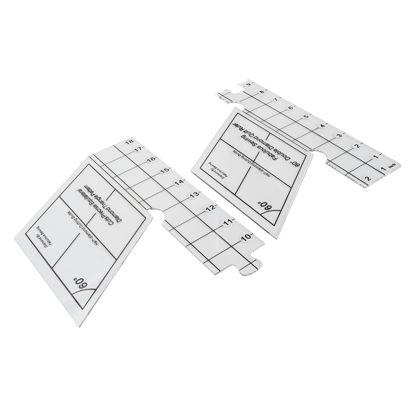 18inch Double Strip Quilting Ruler 60 Degree Diamond Quilt Ruler