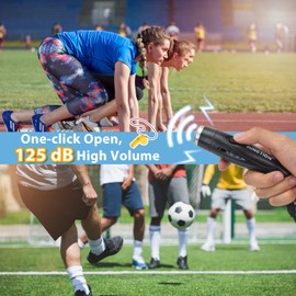 Xflyee Electronic Whistles 2 Pack, Handheld 3 Tones High Volume Electric Whistles with Lanyard for Teacher, Coaches, Referees, Training Whistle, Loudest Outdoor Emergency Whistle, Sports Whistle