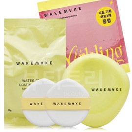 WakeMake Water Glow Coating Cushion Main Product + Refill 23 Beige / 웨이크메이크 워터 글로우 코팅 쿠션 본품+리필 23 베이지