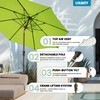 LOUNZY 9FT Large Outdoor Patio Umbrella Table Umbrella-UV Resistant,Easy Push