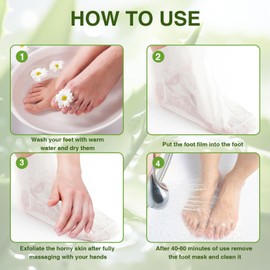 Thoquene 7 Paar Hornhaut Entfernen Fußpeeling Fussmaske Socken, Feuchtigkeitsspendende Foot Peel Mask, Fußmaske(aloe Vera)