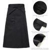 ZBHDEYG 1 Black Half Apron, 1 Catering Hat, Tie Apron,