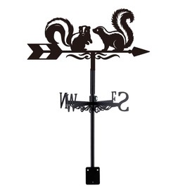 SUPERDANT Stinktier Wetterhahn Fürs Dach Tier Wetterfahne Mephitis Wetterfahnen Für Schuppen Schwarzer Windrichtungsanzeiger Für Bauernhaus Hof Bauernhof Schuppen Gartendekoration