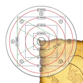 Windspeed Spell AOE Damage Template for DND AOE Templates for Dungeons with Dragons Measuring Tools for RPG Gaming Accessories