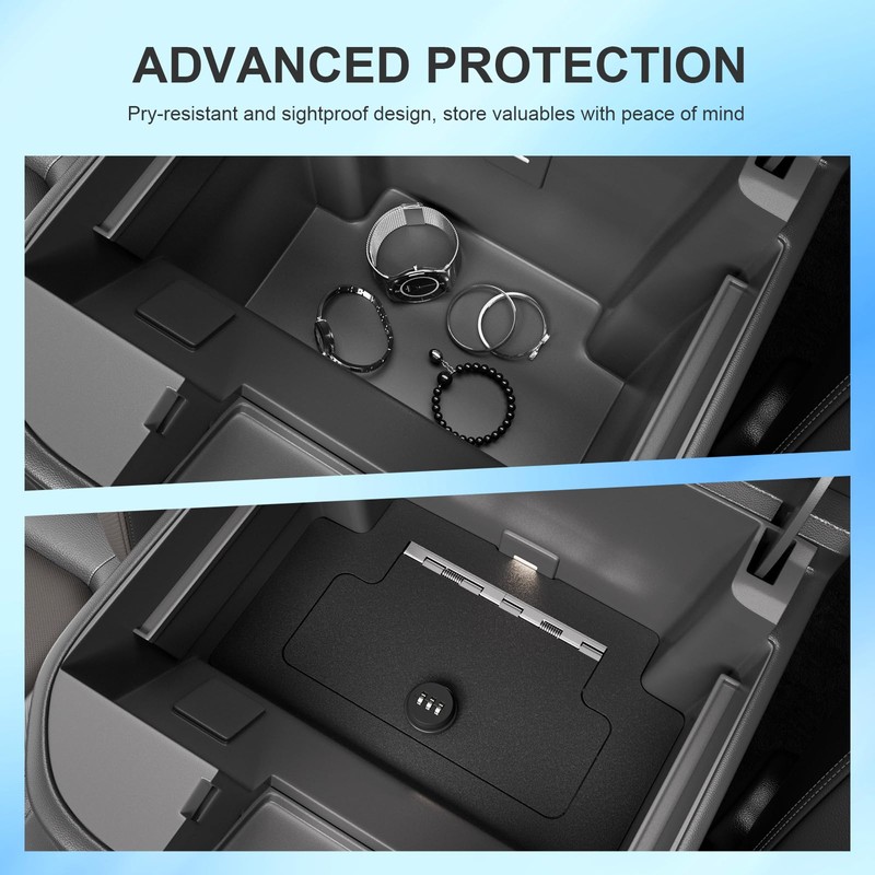 SZYANG Center Console Safe Organizer Compatible with 2023-2025 Chevy Silverado