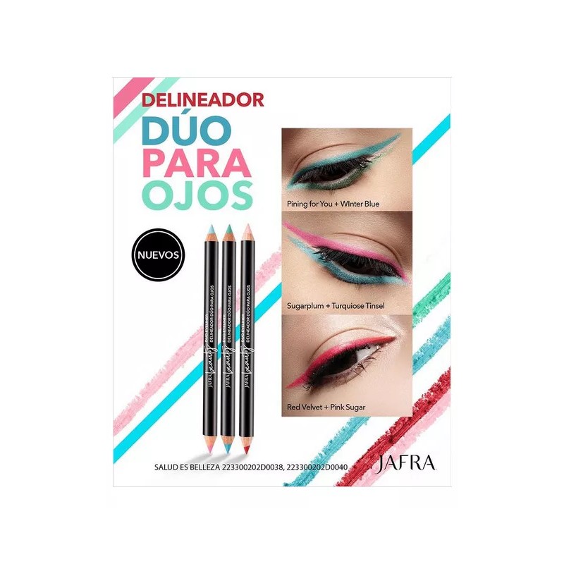 Jafra Delineadores Duo P/ojos 3 Alta Pigmentación Ed Limtda Jafra