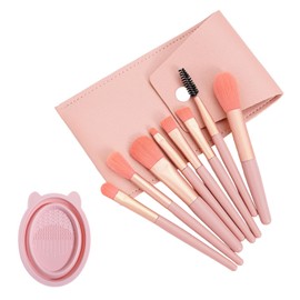 8 Makeup Brushes, 1 Storage Bag, 1 Wash Bowl, Makeup Brush Set, Practical Set, Blush and Foundation Brush, Beauty Tool Set