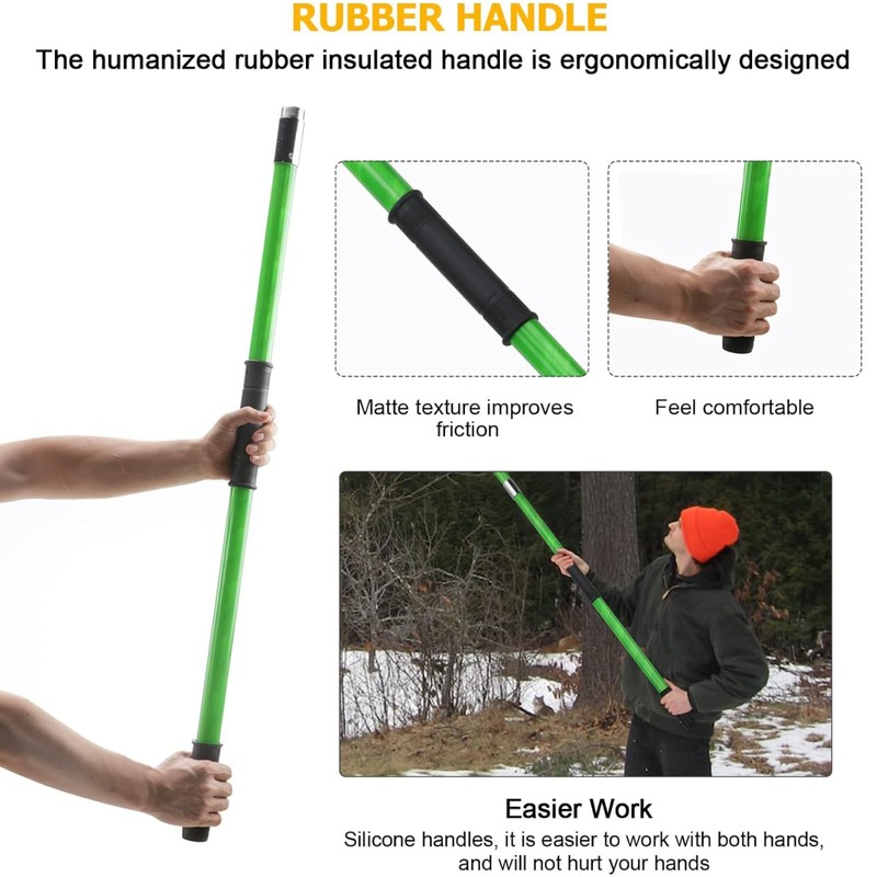 30 Feet Tree Pole Pruner Manual Branches Trimmer Tree Branch
