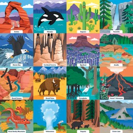 Little Park Ranger 500 Piece Family Puzzle from Mudpuppy - Beautifully Illustrated Portraits of U.S. National Parks, 20" x 20", Provides Hours of Puzzling Fun, Ages 8+, Puzzle Image Insert Included
