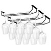 FOMANSH 14-Inch Under Cabinet Wine Glass Holder - Metal Stemware