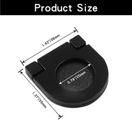 Coufce 2 Pack Recessed Pull Ring Handles Black Hidden Recessed Type Drawer Mount Handle Deck Cabinet Flush Ring Sliding Door Pull Handle Recessed Furniture Grip（with Screws）