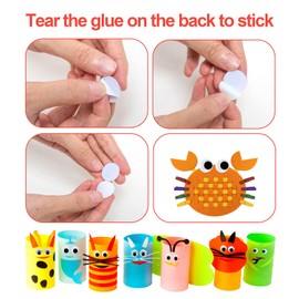 1330pcs Googly Eyes Self Adhesive for Crafts, Craft Sticker Wiggle Eyes with Multi Sizes for DIY