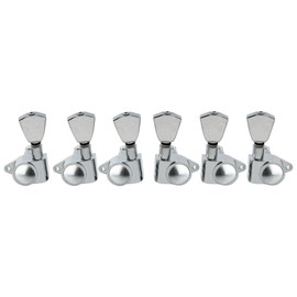 Musiclily 3L3R Roto Style Closed Guitar Tuners Machine Heads Set for Epiphone Les Paul SG Style Electric Guitar Folk Acoustic Guitar Chrome Keystone Button