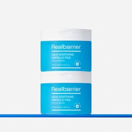 Real Barrier Aqua Soothing Ampoule Pads 70 sheets, 2 pieces / 리얼베리어 아쿠아 수딩 앰플 패드 70매, 2개