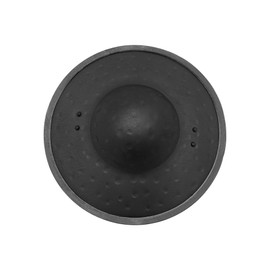 Lord of Battles Late Medieval Steel Buckler Handmade Shield with Wooden Handle Battle Ready, Ideal for LARP, Ren Fair (Buckler with Natural Hammered Finish)