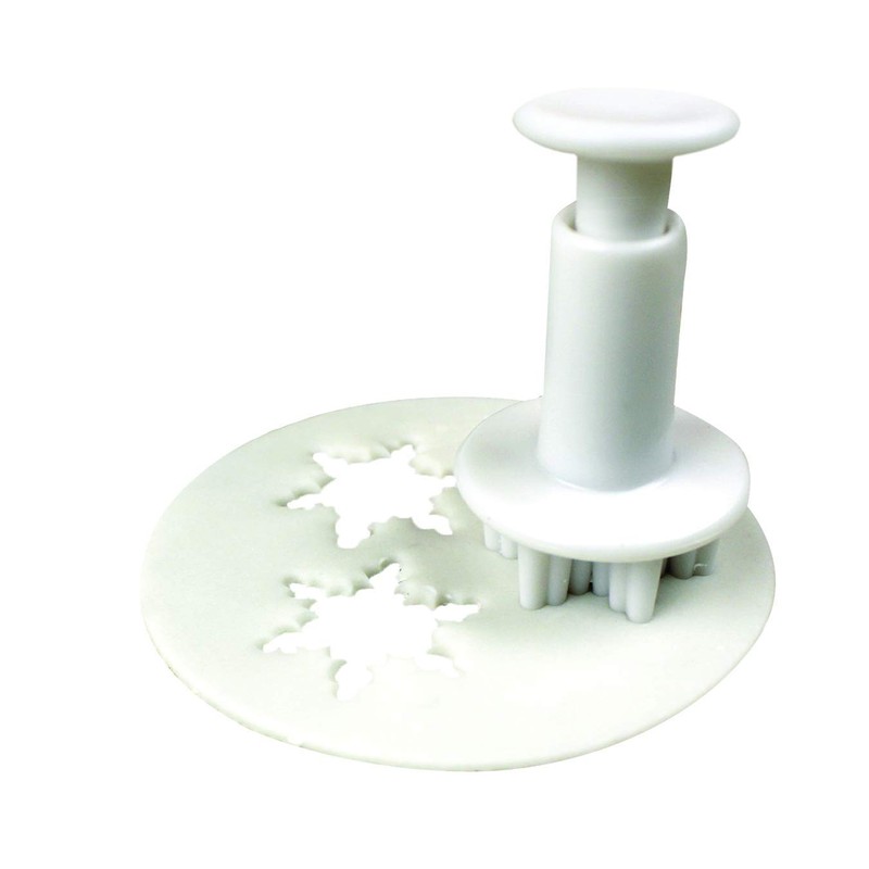 PME SF709 Set of 3 Mini Snowflake Plunger Cutters, White,