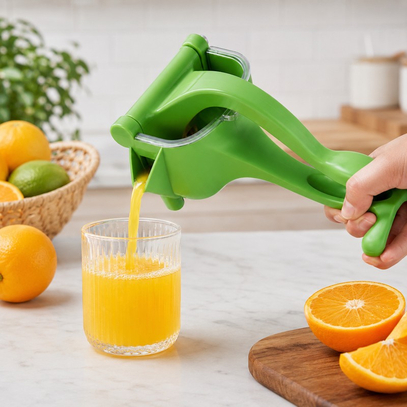 Manual Juicer for Kitchen Countertop - Energy-saving Lever for Effortless
