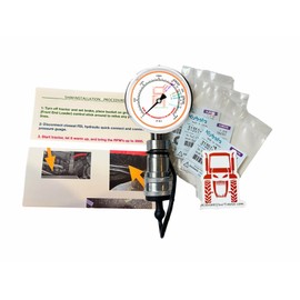 JailBreakYourTractor Pressure Increase kit W/Gauge Hydraulic Shims Compatible with Kubota B, BX, LX (2016 & Older BX) (2021 and Older B) Poppet Fitting +25% Power!