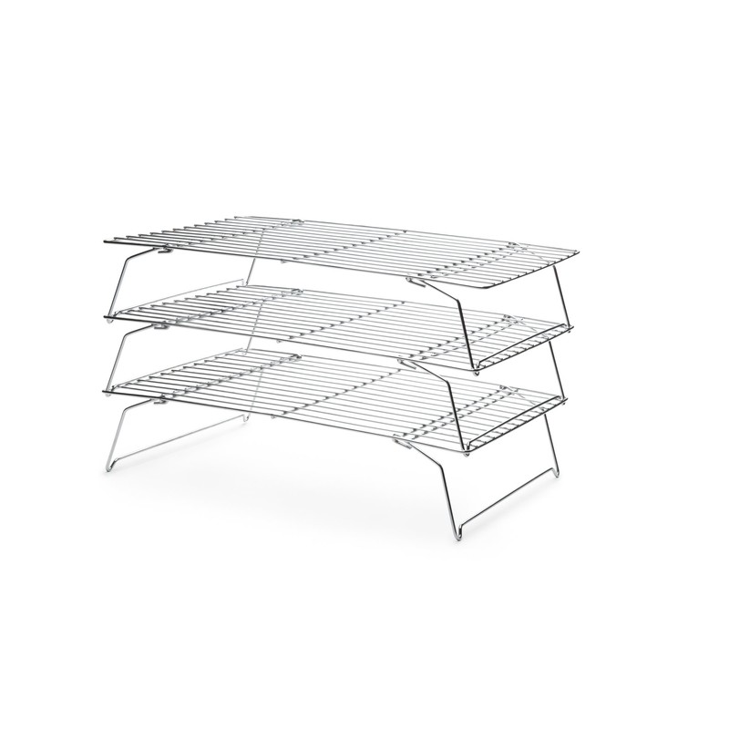 Fox Run 4698 Stackable Cooling Rack Set, Chrome, 3-Piece