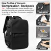 Vacuum Travel Backpack - Save 30% Space with Compression, Carry-On