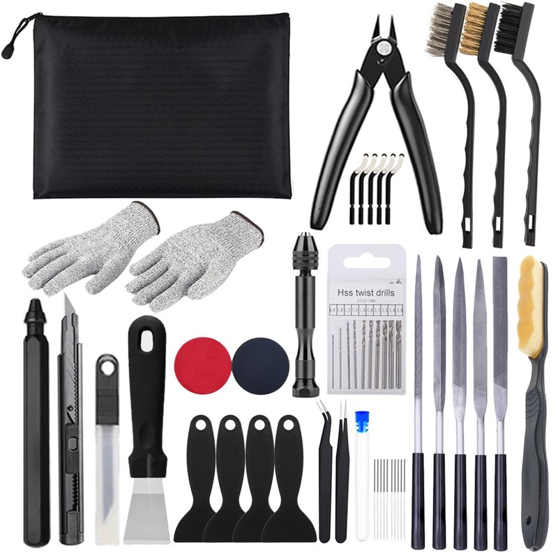 62PCS 3D Printer Tool Kit, 3D Post-Processing Accessories with Hand