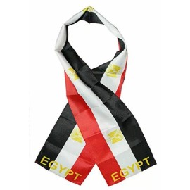 RFCO Egypt Country Lightweight Flag Printed Knitted Style Scarf 8"x60"