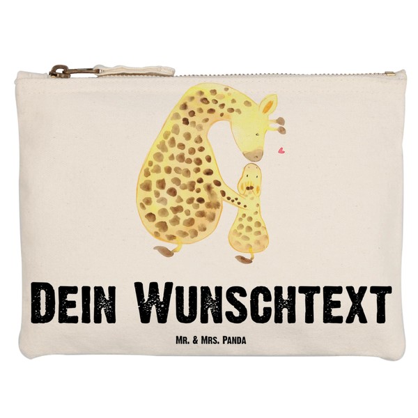 Mr. & Mrs. Panda Giraffe Make-Up Bag with Child, White