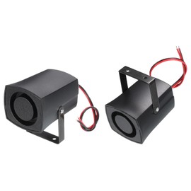 uxcell DC 12-24V 0.5mA Industrial Electronic Alarm Buzzer Siren Reversing Sound & Six-Tone Alarm Horn 105dB for Home Security, Garage