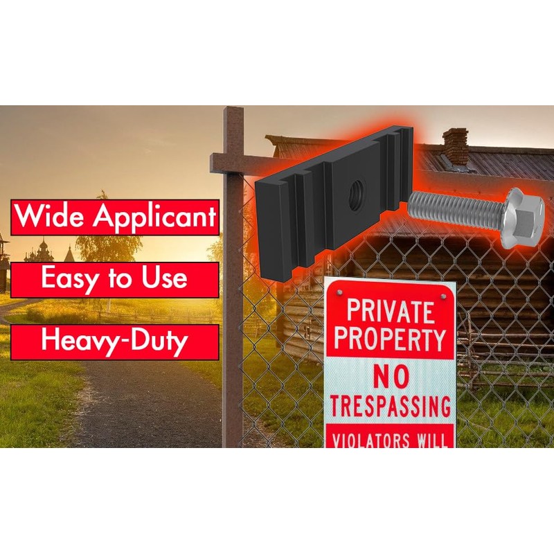 Zakdbbry Chain Link Fence Sign Mount, Heavy-Duty Fence Sign Fastener