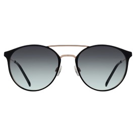 Piranha Eyewear Fiona Round Cat Eye Club Sunglasses for Women - Metal Frame with Gray Gradient Lenses