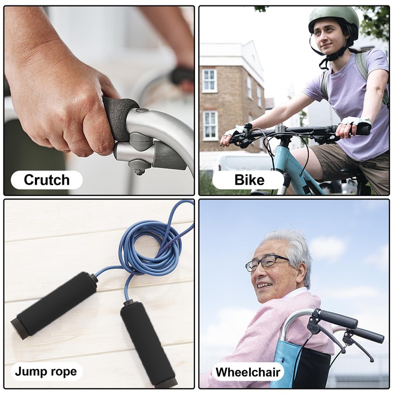 Bcautay 4Pcs Cane Replacement Hand Grip Replacement Walking Cane Hand