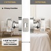 naubea Crystal Door Knob Polished Chrome Interior Privacy Door Knobs
