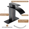 Fransiton Black Waterfall Bathroom Faucet Lavatory Single Handle 1 or