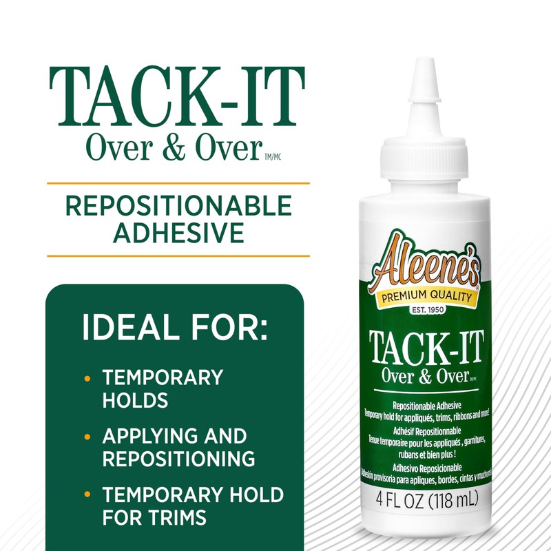 Aleene's Tack-It Over & Over Liquid Glue 4 fl oz,