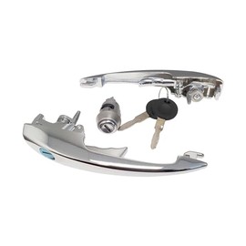 DASPARTS 113898205MC Door Handle Pair Kit with ignition cylinder, for VW Beetle 1968-1977, Super Beetle 1971-1979