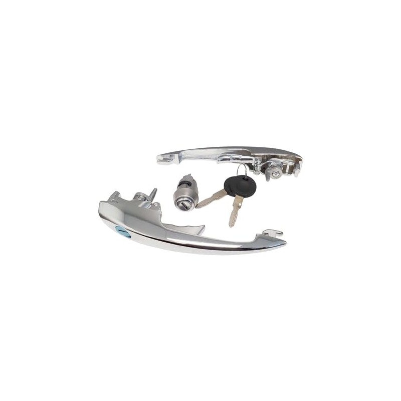 DASPARTS 113898205MC Door Handle Pair Kit with ignition cylinder, for