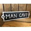 Antique Black Cast Iron Wall Garden Garage Gate Door Sign