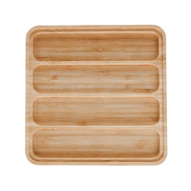 Sarini Wooden Watch Band Organizer for All Smartwatch Bands with Acrylic Lid 4 Grid Storage Box for Watch Straps Organizer