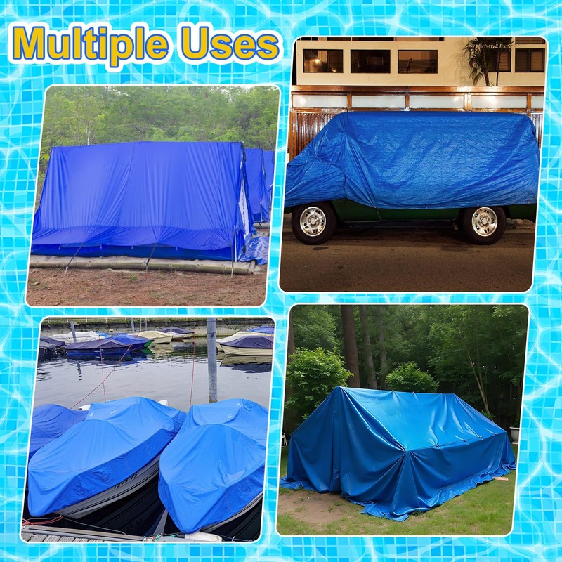 COZYDIG 10x10FT Swimming Pool Ground Cloth,Square Pool Liner Pad for