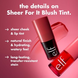 e.l.f. Tinta Sheer For It Blush Tint Left on Red - sheer red