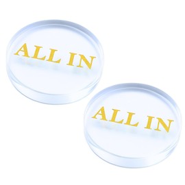 Poker All-in-One Dealer Button Texas Hold'em Poker Set Poker Chip All In Button (2, All In)