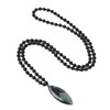 COAI 108 Mala Necklaces with Crystal Pendant, Stone, Onyx Jasper