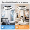 ropelux Ceiling Fans with Lights, Low Profile Ceiling Fan with