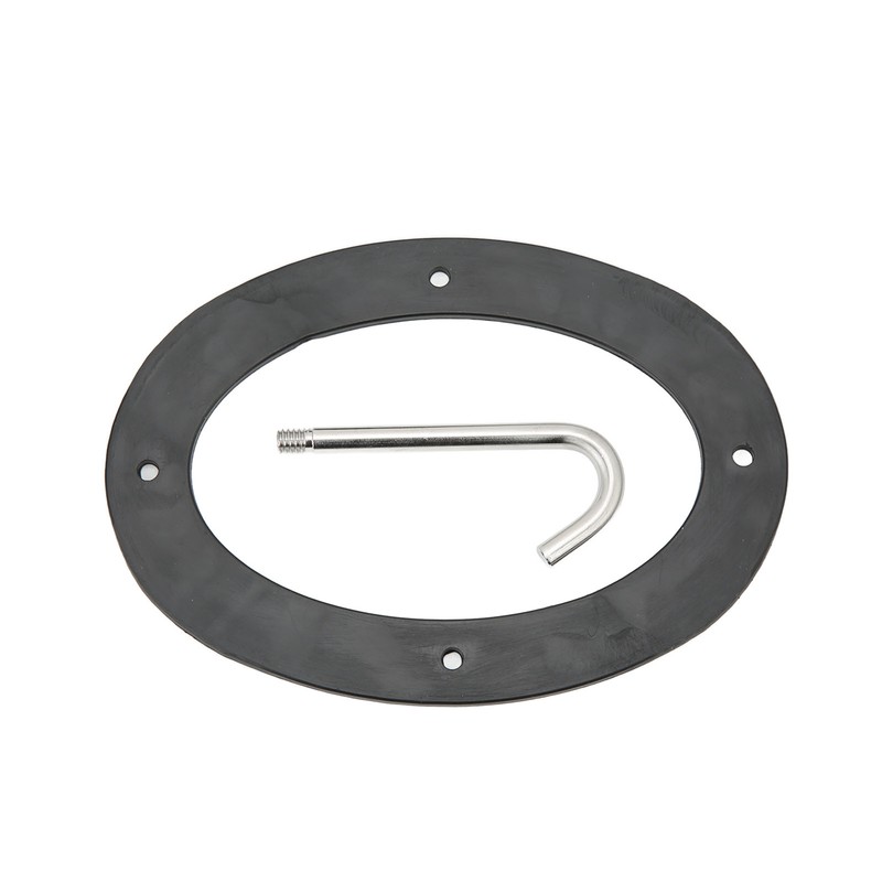 304 Stainless Steel Chain Deck Pipe with Rubber Gasket 6.32x4.47in