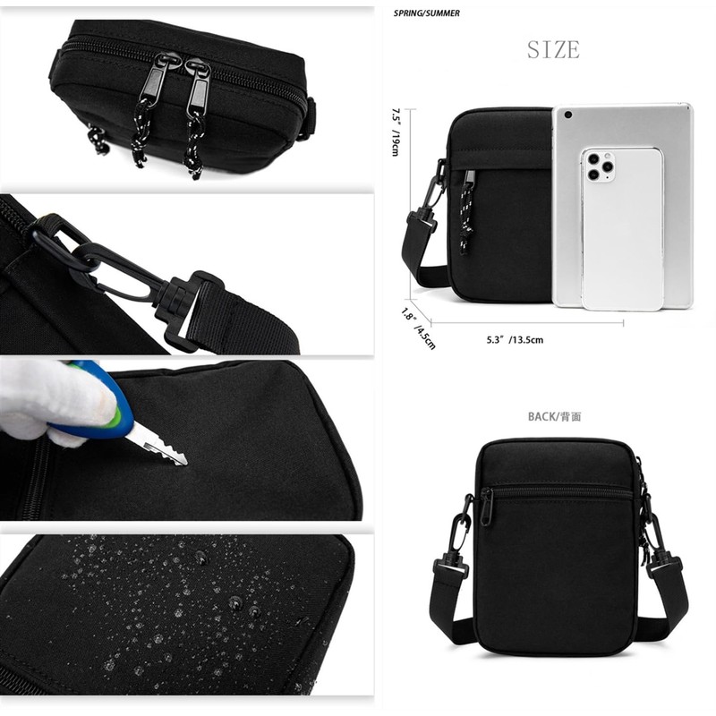 Gincci Smartphone Bag, Mini Bag, Men's, Small Shoulder Bag, Crossbody
