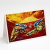 Caroline's Treasures Crab Buster Brown Greeting Cards Pack of 8